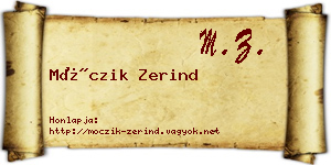 Móczik Zerind névjegykártya